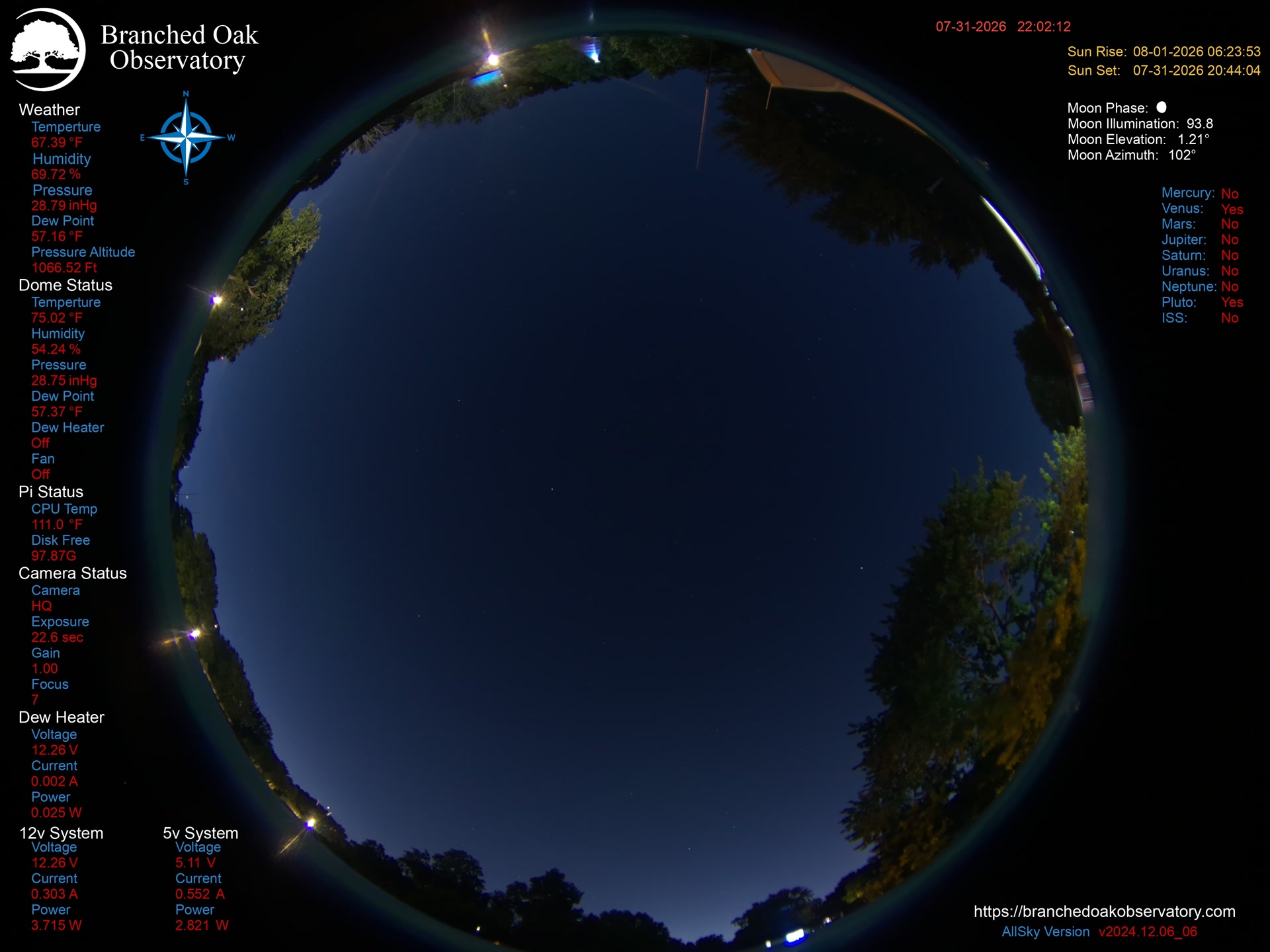 Branched Oak Observatory