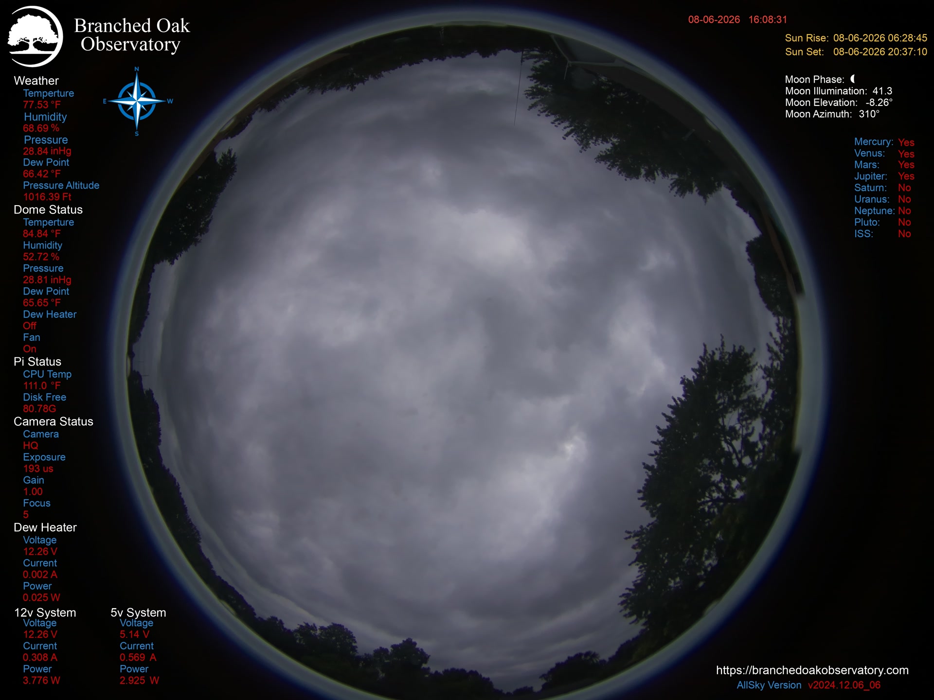 Branched Oak Observatory