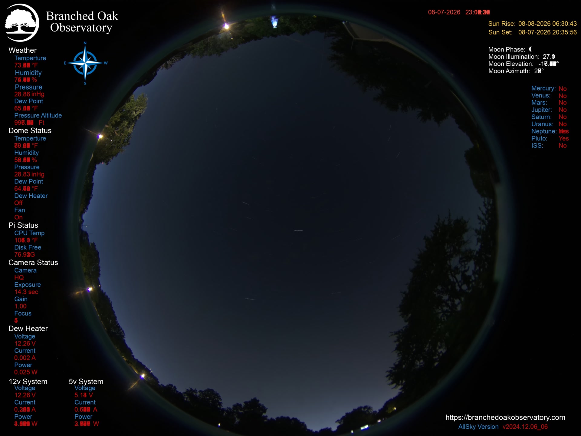 Branched Oak Observatory